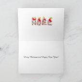  NOEL Angels Retro Kerstmis Nieuwjaar Kaart (Binnen)