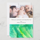 Noël, aquarel kerstboom, vakantie feestdagenkaart (Achterkant)