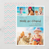 Noël au Chaud 4 carte de foto de vacances (Voorkant / Achterkant)