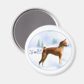 Noel Basenji Magnet (Voorkant / Achterkant)
