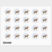 Noel Basenji Stickers (Vel)