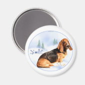 Noel Basset Hound Magnet (Voorkant / Achterkant)