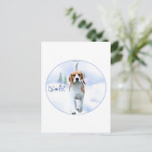 Noel Beagle-Briefkaart Feestdagenkaart (Staand voorkant)