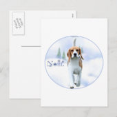 Noel Beagle-Briefkaart Feestdagenkaart (Voorkant / Achterkant)