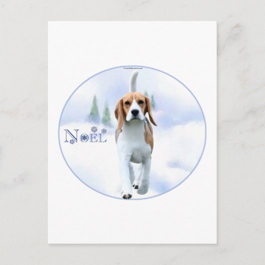 Noel Beagle-Briefkaart Feestdagenkaart (Voorkant)