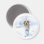 Noel Beagle Magnet (Voorkant / Achterkant)