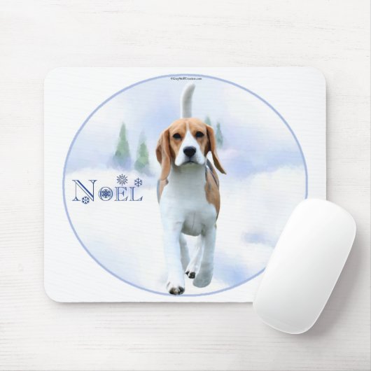 Noel Beagle Mousepad Muismat (Met muis)