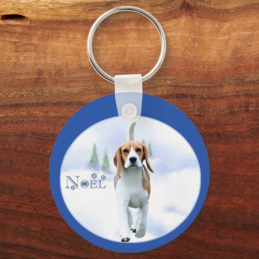Noel Beagle Sleutelhanger (Achterkant)
