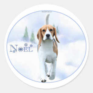 Noel Beagle Stickers