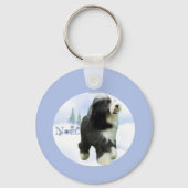 Noel Bearded Collie Sleutelhanger (Voorkant)