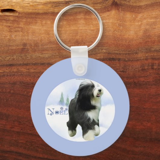 Noel Bearded Collie Sleutelhanger (Voorkant)