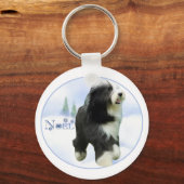 Noel Bearded Collie Sleutelhanger (Voorkant)