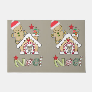 Noel, Beige Gingerbread Man Kerstmis Matt Deurmat