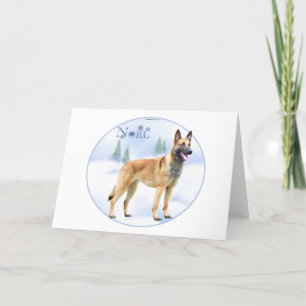 Noel Belgische Malinois Feestdagen Kaart