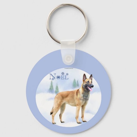 Noel Belgium Malinois Sleutelhanger (Voorkant)