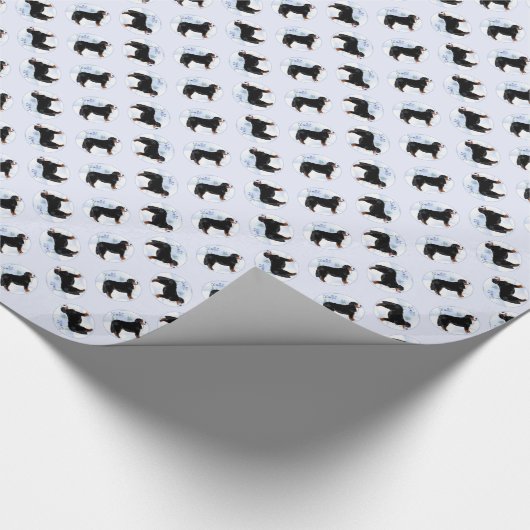 Noel Bernese Mountain Dog Cadeaupapier (Hoek)