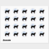Noel Bernese Mountain Dog - Gepersonaliseerd Ronde Sticker (Vel)