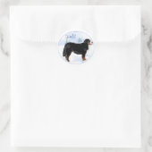 Noel Bernese Mountain Dog - Gepersonaliseerd Ronde Sticker (Tas)