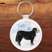 Noel Bernese Mountain Dog - Gepersonaliseerd Sleutelhanger (Voorkant)