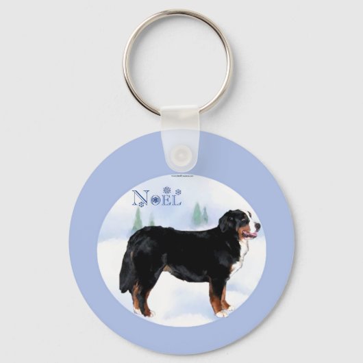 Noel Bernese Mountain Dog - Gepersonaliseerd Sleutelhanger (Voorkant)