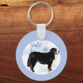 Noel Bernese Mountain Dog - Gepersonaliseerd Sleutelhanger (Voorkant)
