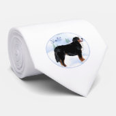 Noel Bernese Mountain Dog Stropdas (Opgerold)
