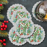NOEL Berries en Greenery Kerstmis Kartonnen Onderzetters<br><div class="desc">Het woord NOEL in winterbladeren en bessen op een grijze achtergrond (of in welke kleur dan ook),  deze papieren onderzetters zijn elegant voor elke kerstvakantie. Punten in onze winkel koppelen.</div>
