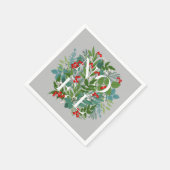 NOEL Berries en Greenery Kerstmis Napkins Servet (Hoek)