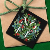 NOEL Berries Greenery Holiday Black Bedankjes Labels