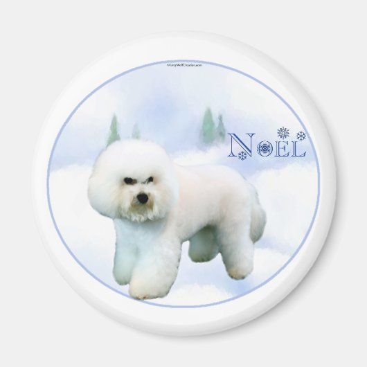 Noel Bichon Frise - Gepersonaliseerd Magneet (Voorkant)