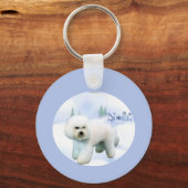 Noel Bichon Frise Sleutelhanger (Achterkant)