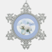 Noel Bichon Frise Tin Sneeuwvlok Ornament (Voorkant)