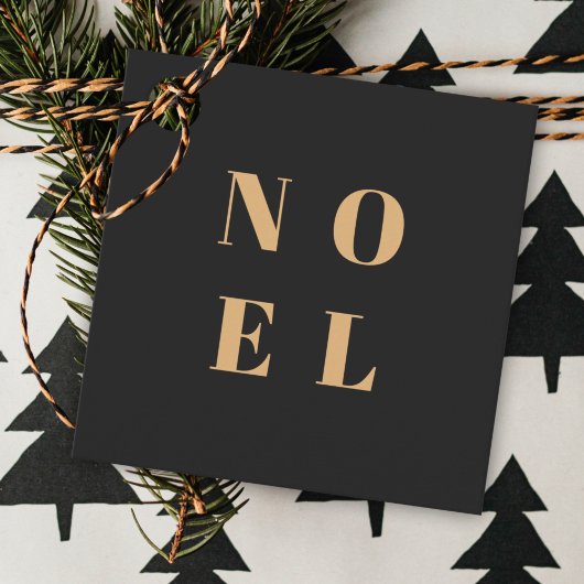 Noel Black en Gold | Trendy stijlvolle kerst Bedankjes Labels