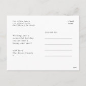 Noel Black en Gold | Trendy stijlvolle kerst Feestdagenkaart (Achterkant)