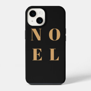 Noel Black en Gold Trendy stijlvolle kerst iPhone 14 Hoesje