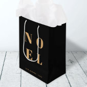 Noel Black en Gold | Trendy stijlvolle kerst Medium Cadeauzakje