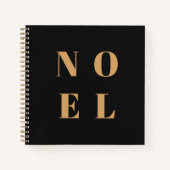Noel Black en Gold | Trendy stijlvolle kerst Notitieboek (Voorkant)