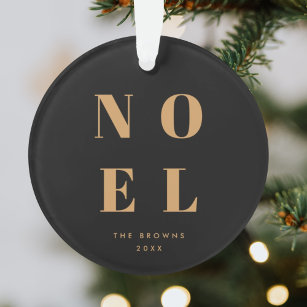 Noel Black en Gold   Trendy stijlvolle kerst Ornament