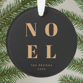 Noel Black en Gold | Trendy stijlvolle kerst Ornament