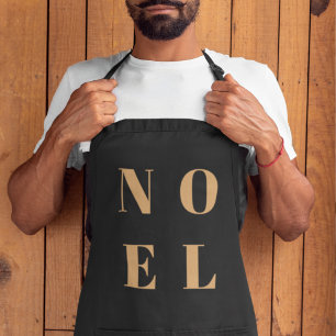Noel Black en Gold Trendy stijlvolle kerst Schort
