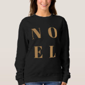 Noel Black en Gold | Trendy stijlvolle kerst Trui (Voorkant)