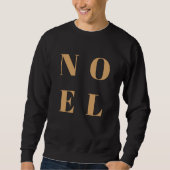 Noel Black en Gold | Trendy stijlvolle kerst Trui (Voorkant)