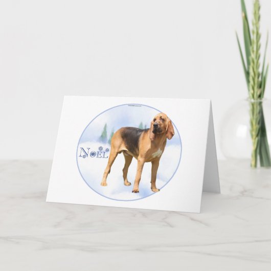 Noel Bloodhound Feestdagen Kaart (Voorkant)