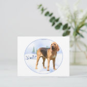 Noel Bloodhound Feestdagenkaart (Staand voorkant)
