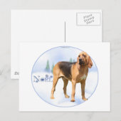 Noel Bloodhound Feestdagenkaart (Voorkant / Achterkant)