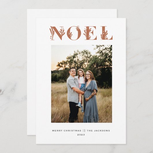 Noel Boho Religieus Kerstfeest Feestdagenkaart (Voorkant / Achterkant)