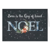 Noel Born is koning Kerstmis, zwart (Voorkant Horizontaal)