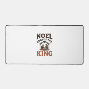 Noel Born Is the King Vintage Kerst Nativity Bureaumat