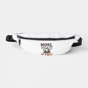 Noel Born Is the King Vintage Kerststal Kerstmis Heuptasje
