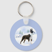 Noel Boston Terrier Sleutelhanger (Achterkant)